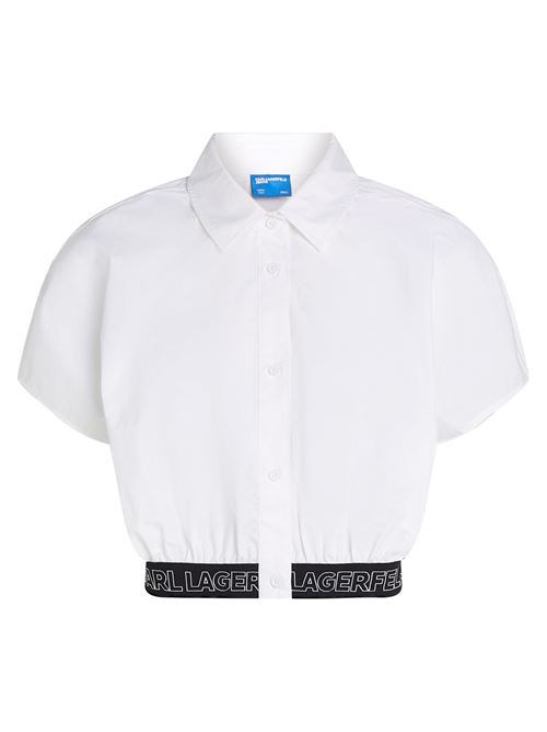 Camicia donna bianca in cotone Karl Lagerfeld jeans | A2W11017100
